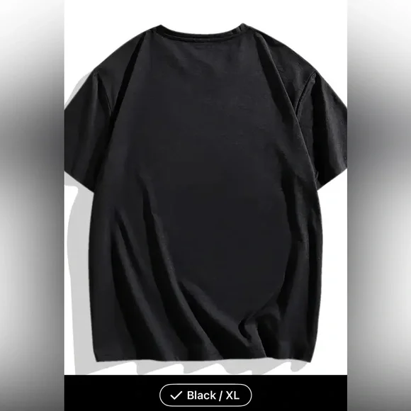Black Graphic funny T-Shirt XL - Picture 4 of 5